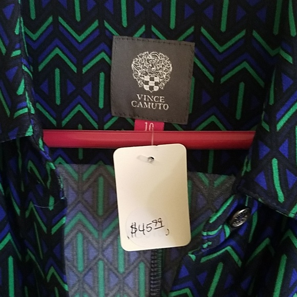 Vince Camuto Patterned Shirt Dress - Picture 2 of 4